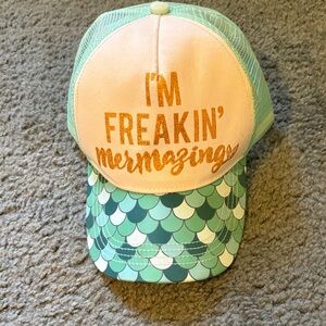 Kids Mermaid Cap - Mint and Gold